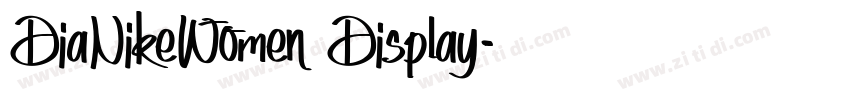 DiaNikeWomen Display字体转换
